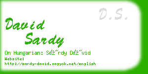 david sardy business card
